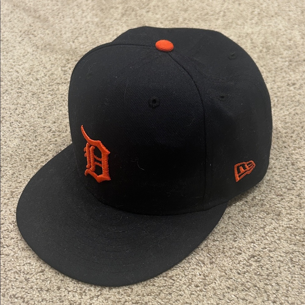 New Era Detroit Hat in Black and Orange